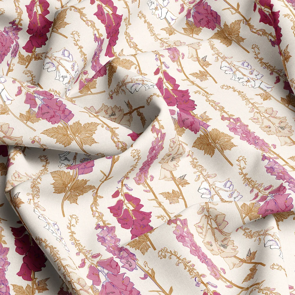 Elegant Mysterious Floral Garden – Custom Print Fabrics