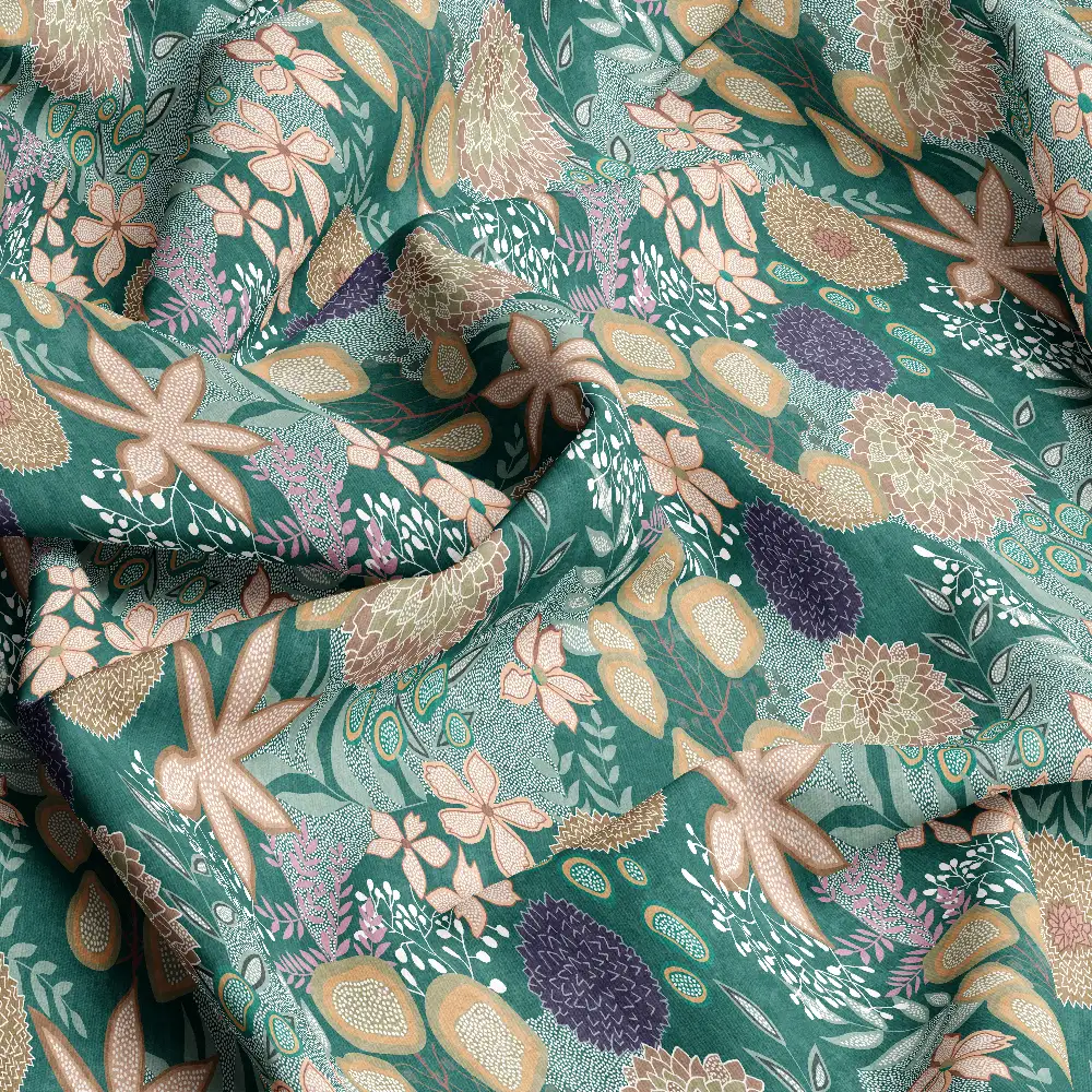 Vibrant Multicolor Seamless Floral – Custom Print Fabrics