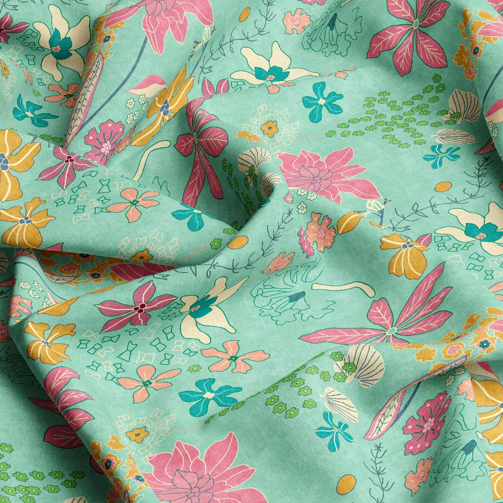 Multicolor Floral Allover Seamless – Custom Print Fabrics
