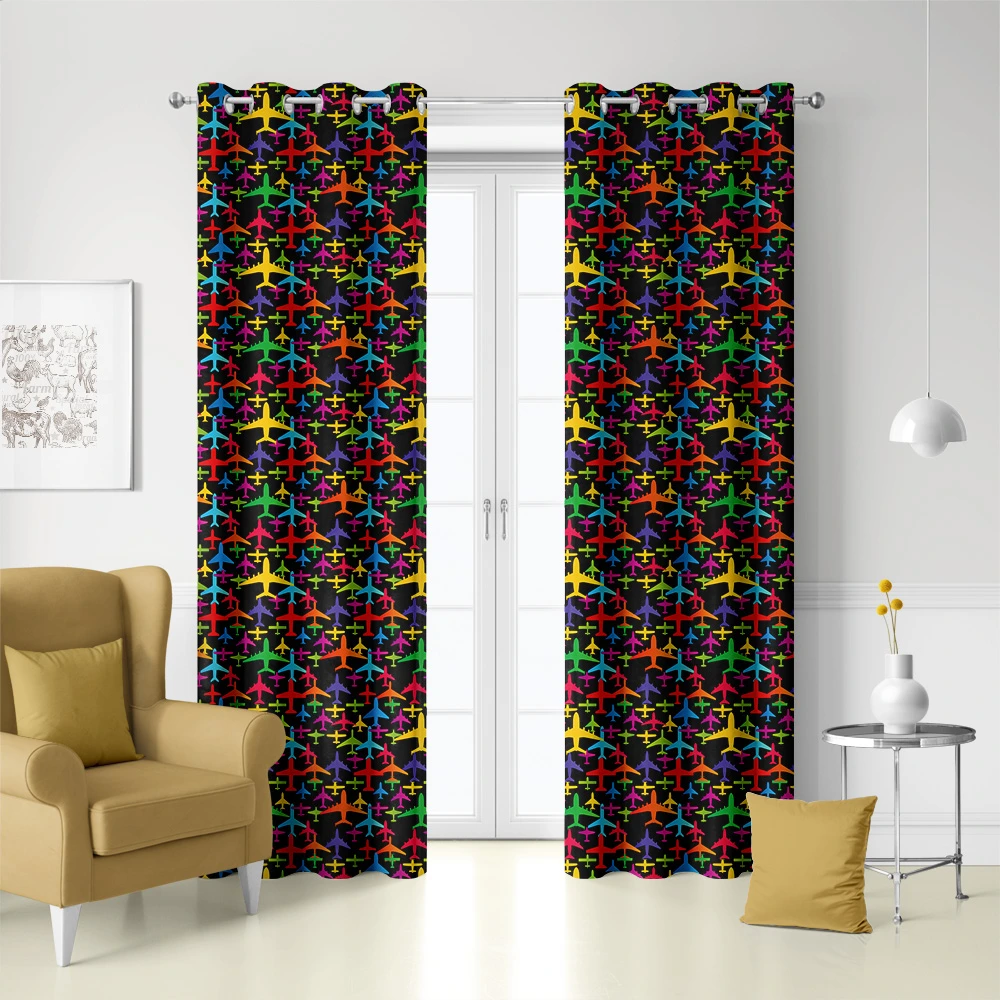 Curtain – Colorful Aircraft & Aviation Vector