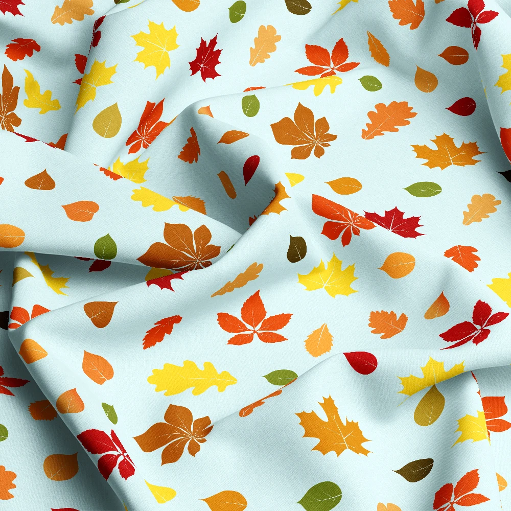 Colorful Autumn Leaves Vector Pattern – Custom Print Fabrics