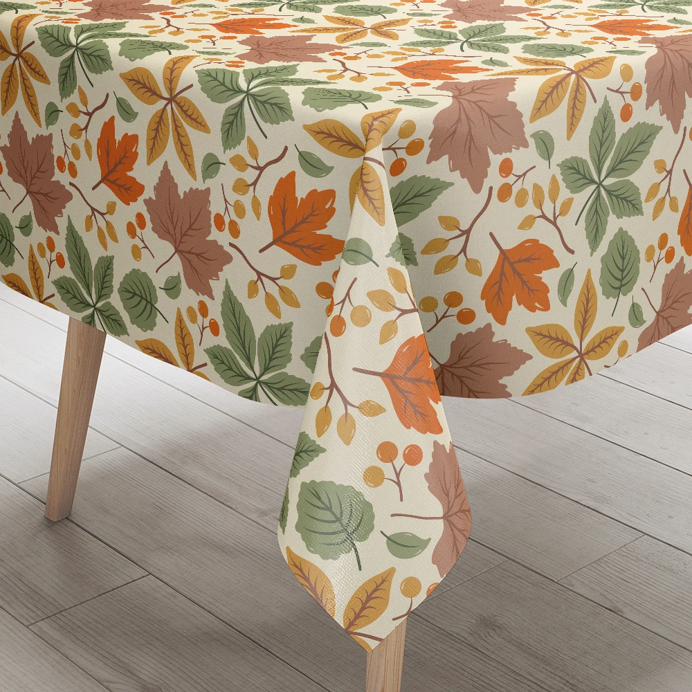 Tablecloth – Colorful Autumn Leaves & Berries