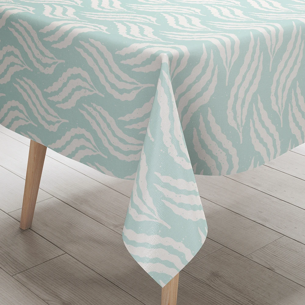 Tablecloth – Chambray Blue Seaweed Cutout