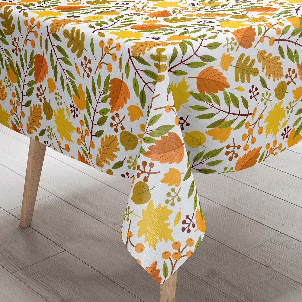 Tablecloth – Vibrant Yellow & Orange Fall Leaves