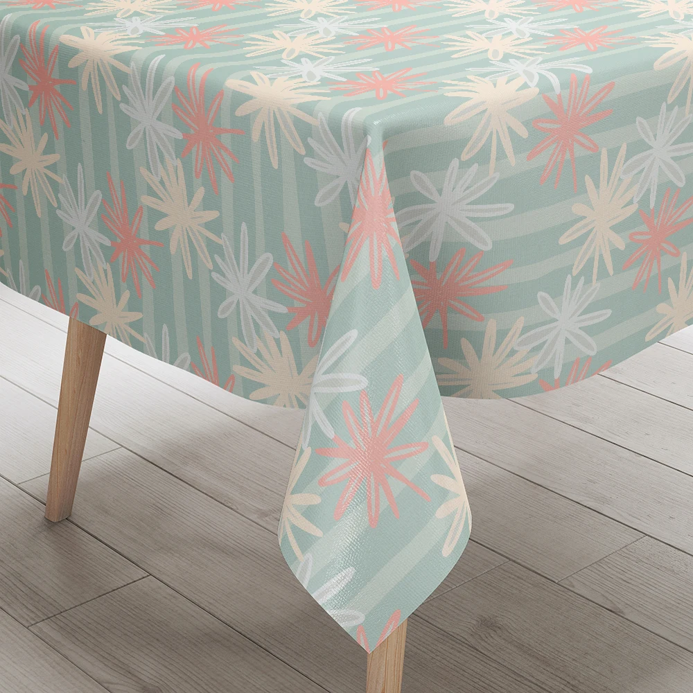 Tablecloth – Tender Chamomile & Abstract Stripes