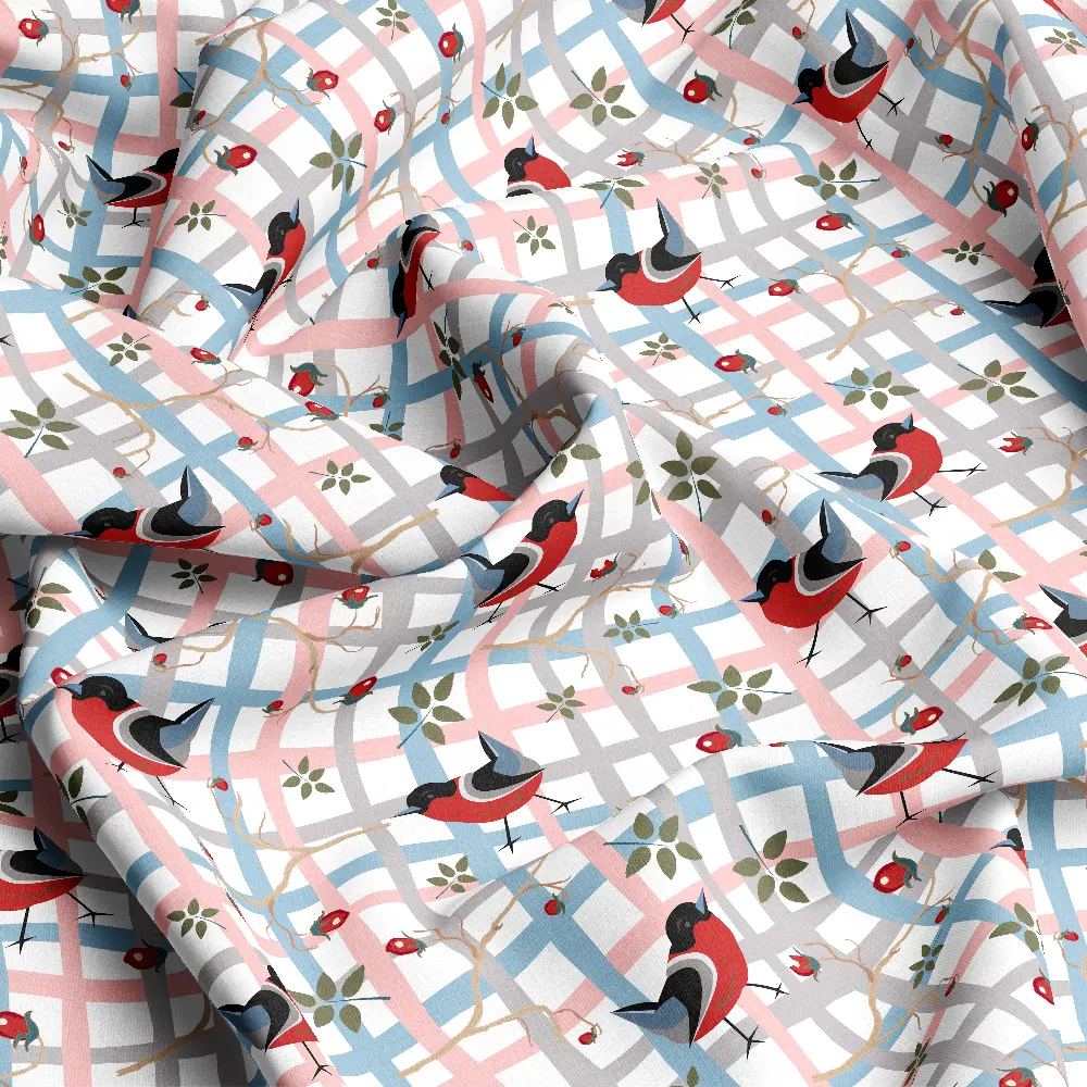 Rustic Folk Farmhouse Rooster Hen Botanical Pattern – Custom Print Fabrics (Copy)