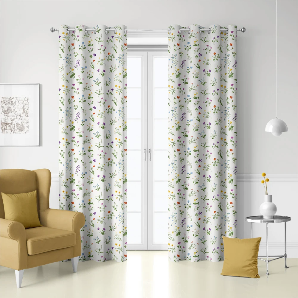Curtain – Gentle Spring Flowers Vintage Botany