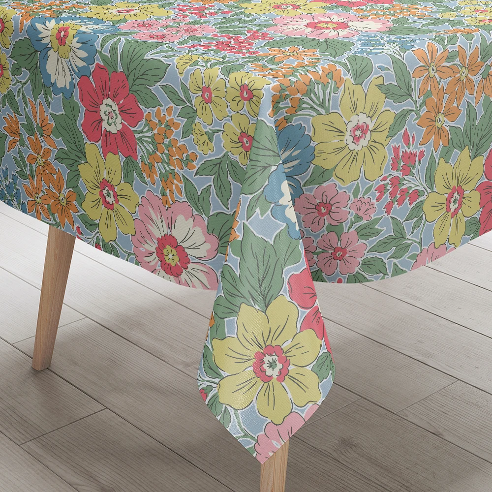 Tablecloth – Trendy Cottagecore Floral Pattern for Cozy Farmhouse Kitchens