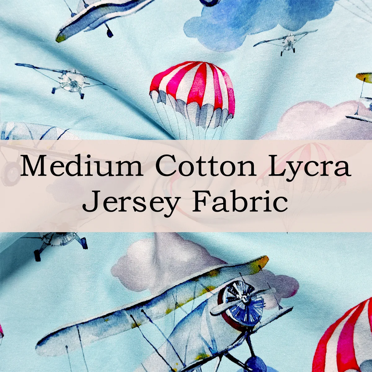 Custom Printed Medium Cotton Lycra Knit Fabric | Soft, Breathable & Stretchy for Apparel