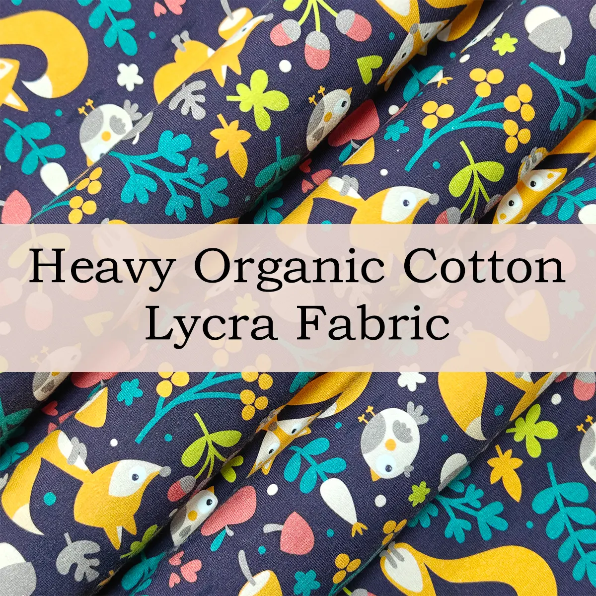 Custom Printed Heavy Organic Cotton Lycra Jersey Fabric – Soft, Stretchy, and Comfortable for T-shirts & Apparel