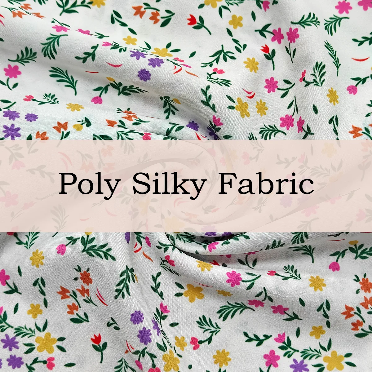 Custom Printed Poly Silky Fabric – Lightweight, Soft & Silk-Like for Elegant Dresses & Blouses