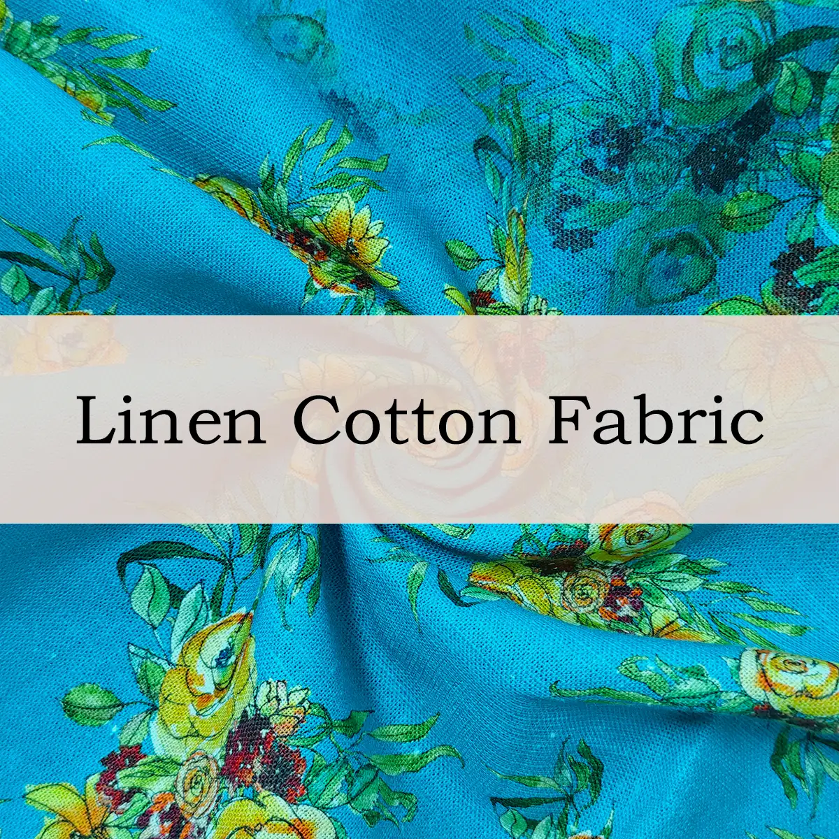 Custom Printed Linen Cotton Fabric – Lightweight, Breathable & Skin-Friendly for Clothing & Fashion