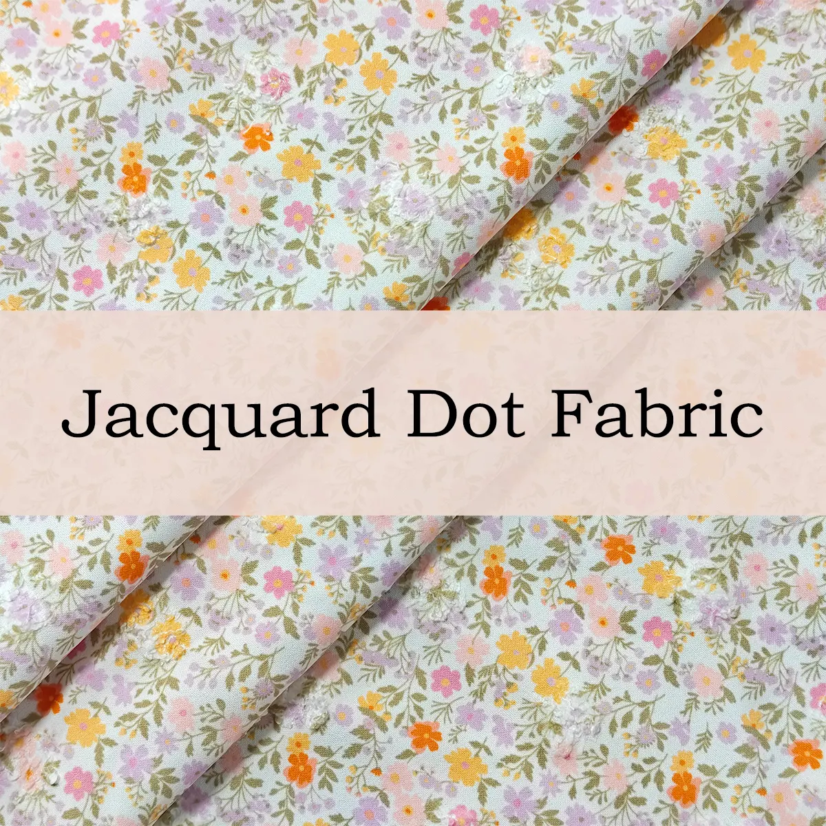 Custom Printed Jacquard Dot Fabric – Elegant, Textured & Lightweight for Apparel & Home Décor