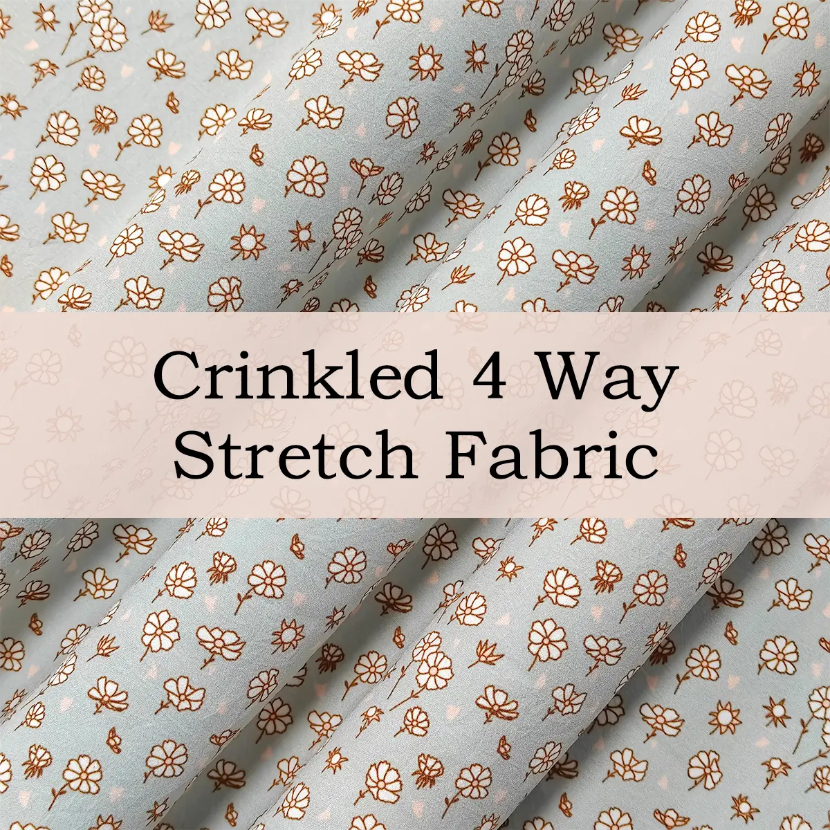 Crinkled Boardshort Fabric – Custom Printed Spandex Fabric for Activewear, Dresses & More