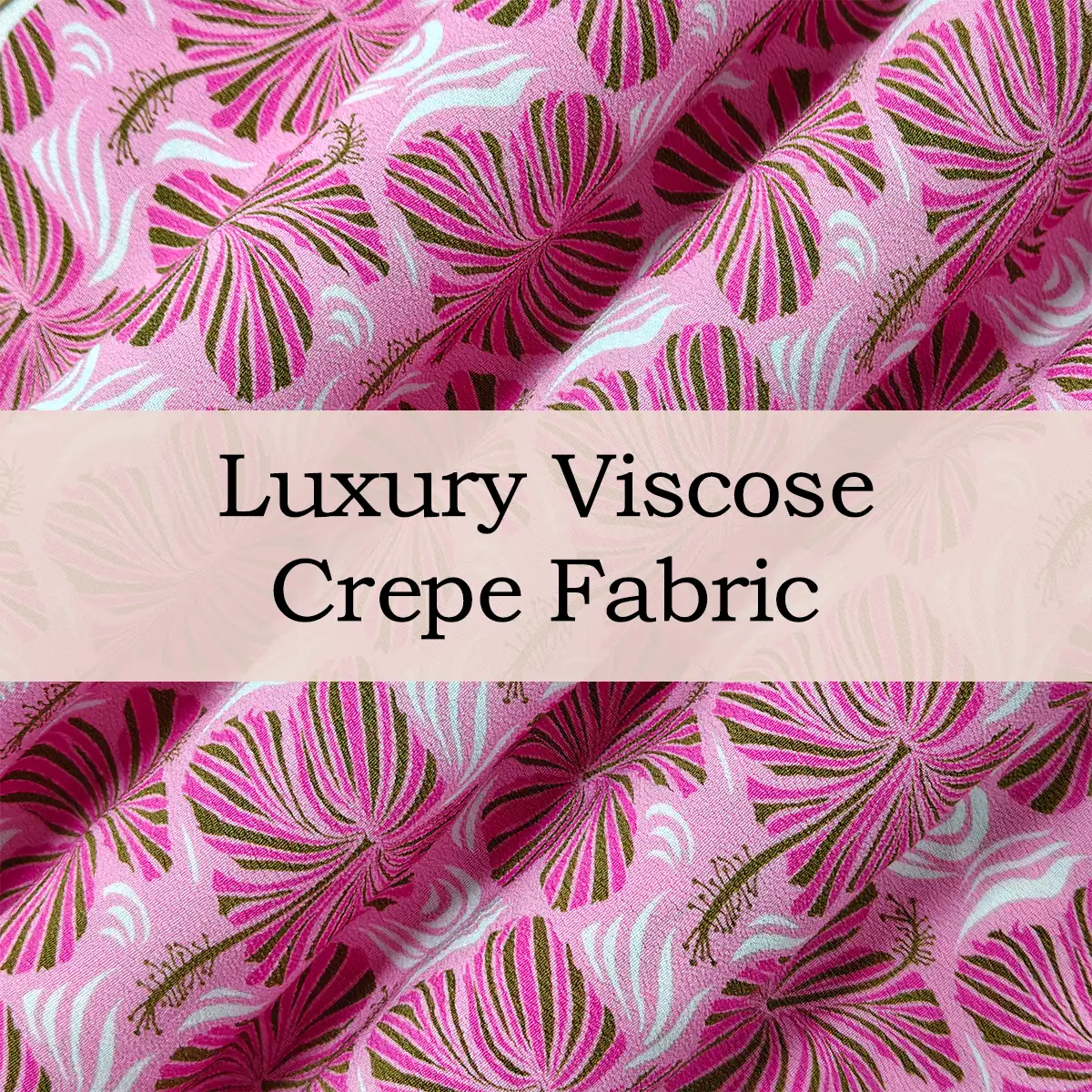 Custom Printed Luxury Viscose Crepe Fabric – Silky, Drapable & Richly Textured for Premium Fashion & Blouses