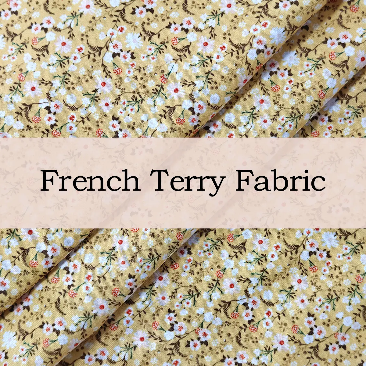Custom Printed French Terry Fabric – Soft, Stretchy Fabric for Sweaters, Hoodies, and Activewear