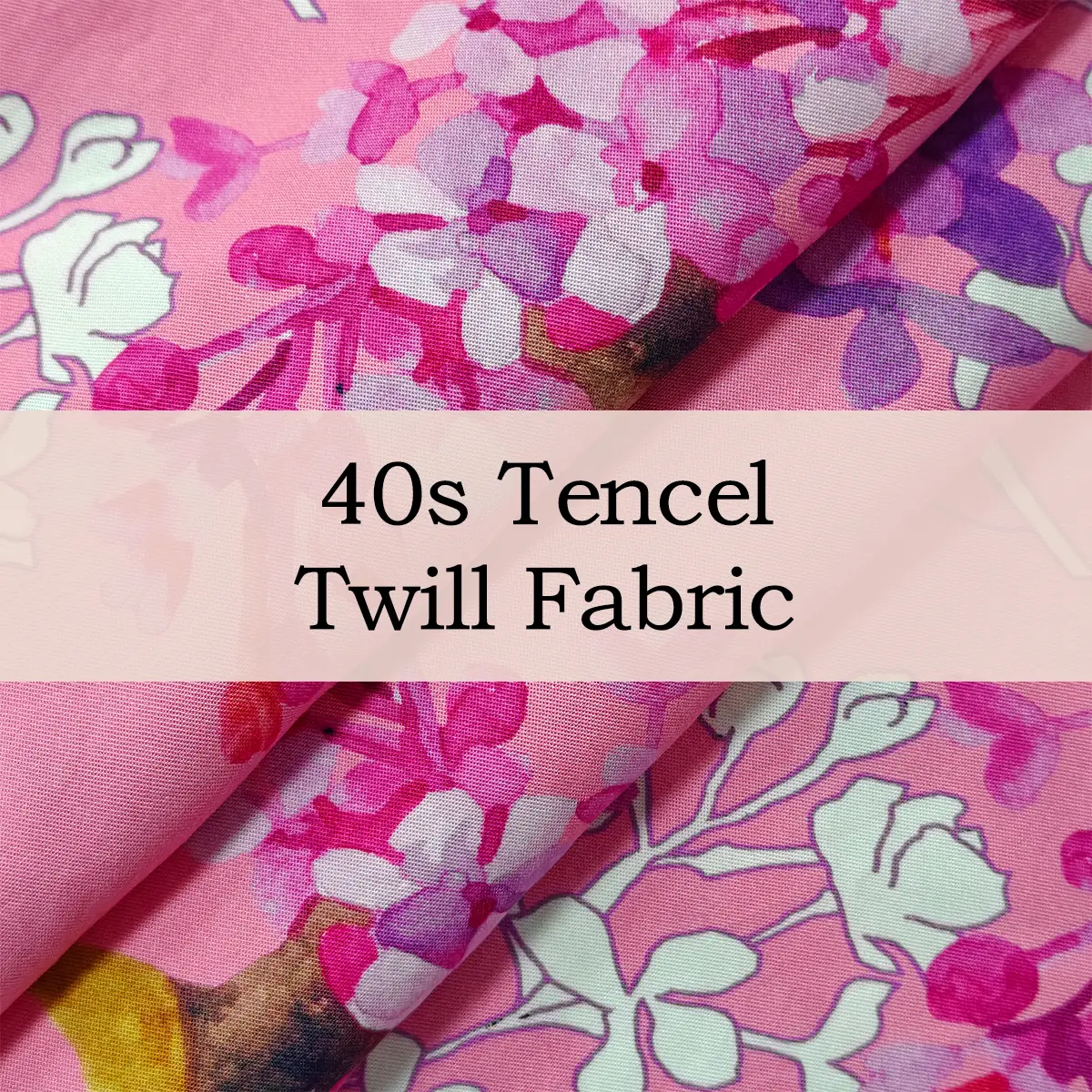 Custom Printed 40s Tencel Twill Fabric – Eco-Friendly, Soft & Breathable for Stylish Apparel