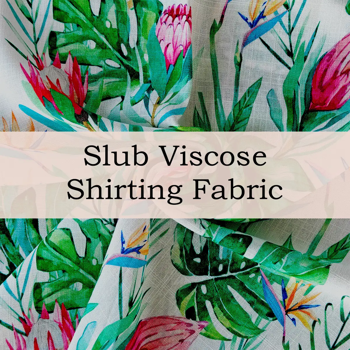 Custom Printed Slub Viscose Shirting Fabric – Soft, Breathable & Textured for Stylish Shirts & Blouses