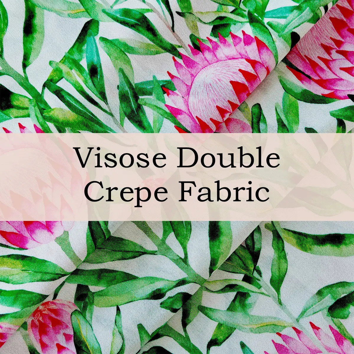 Custom Printed Viscose Double Crepe Fabric – Soft, Textured & Elegant for Chic Dresses & Fashion Tops