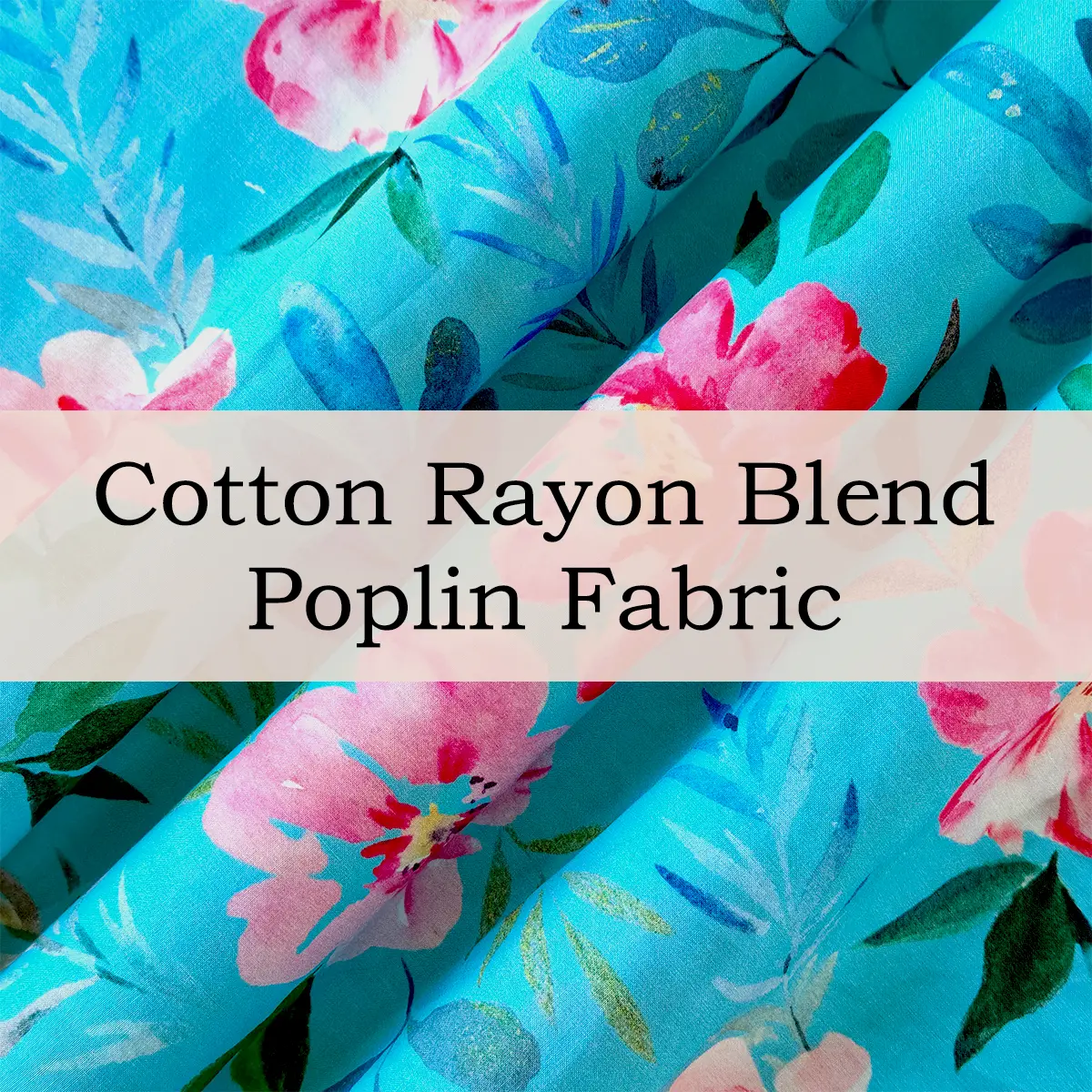 Custom Printed Cotton Rayon Blend Poplin Fabric – Smooth, Lightweight & Personalized for Everyday Fashion & Summer Wear