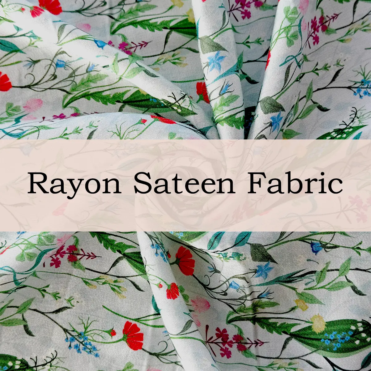 Custom Printed Rayon Sateen Fabric – Silky, Breathable & Personalized for Chic Shirts & Fluid Dresses