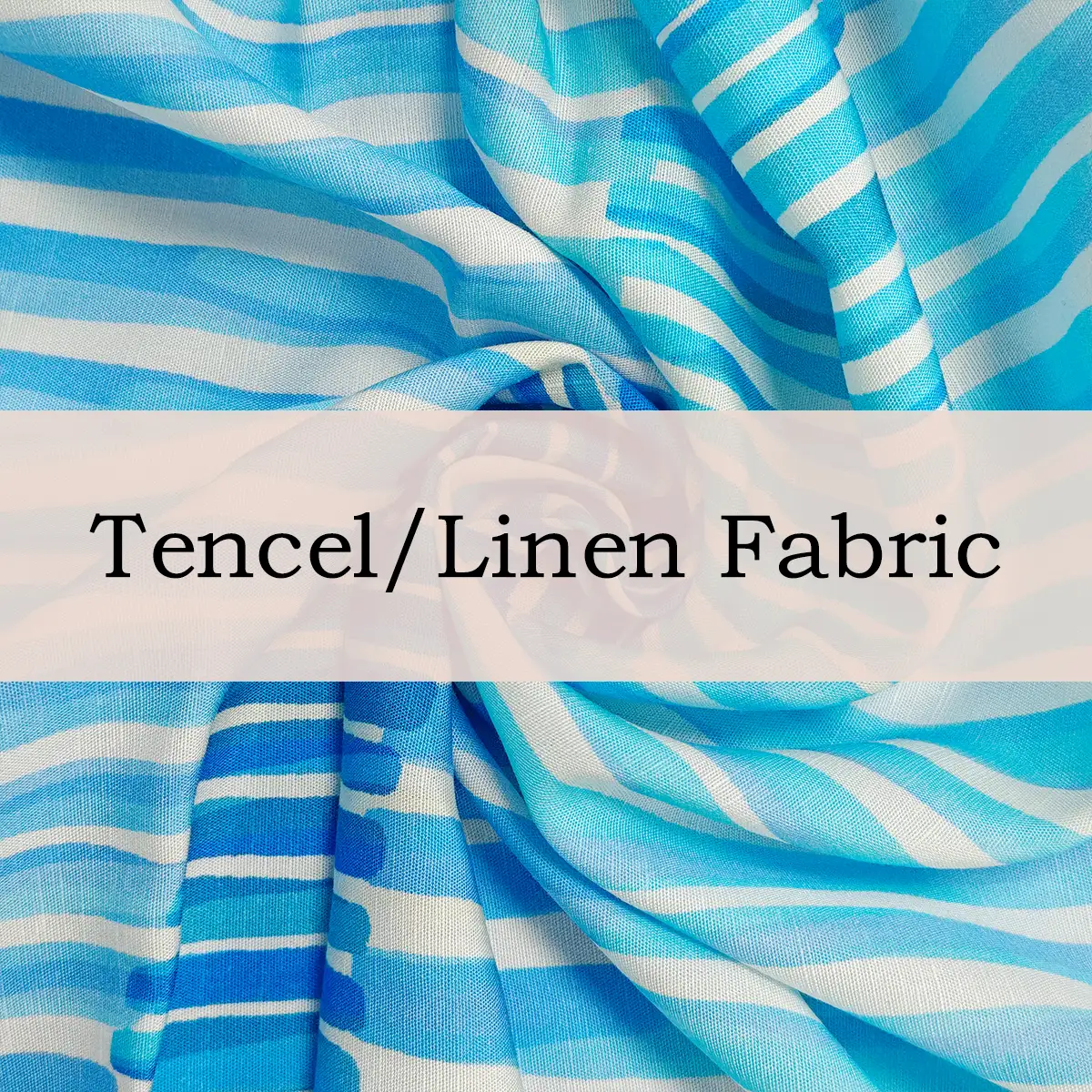 Custom Printed Tencel Linen Fabric | Personalized Digital Printing for Bedding, Dresses, and T-Shirts