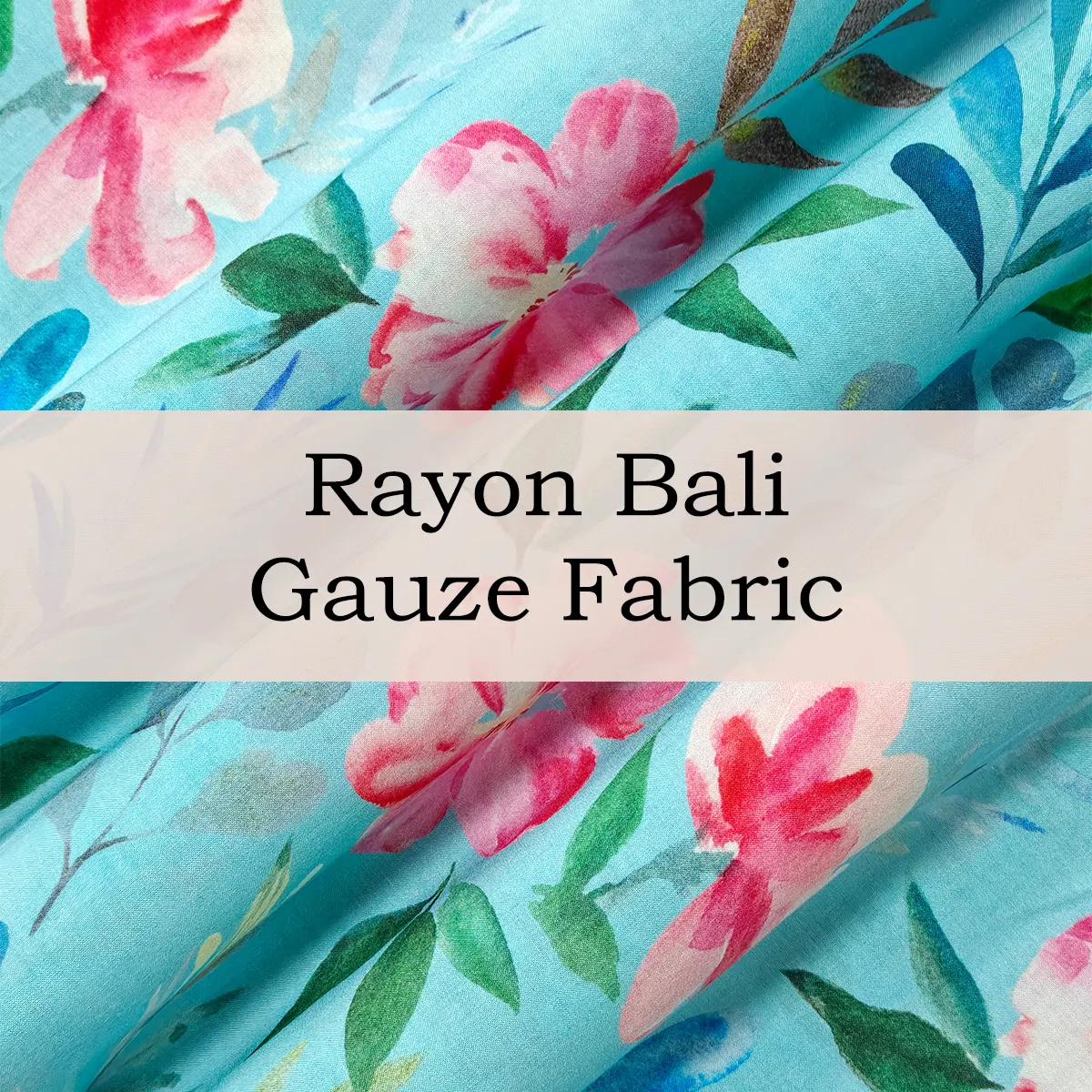 Custom Printed Rayon Bali Gauze Fabric – Soft, Airy & Lightweight for Dresses, Scarves & Resort Wear