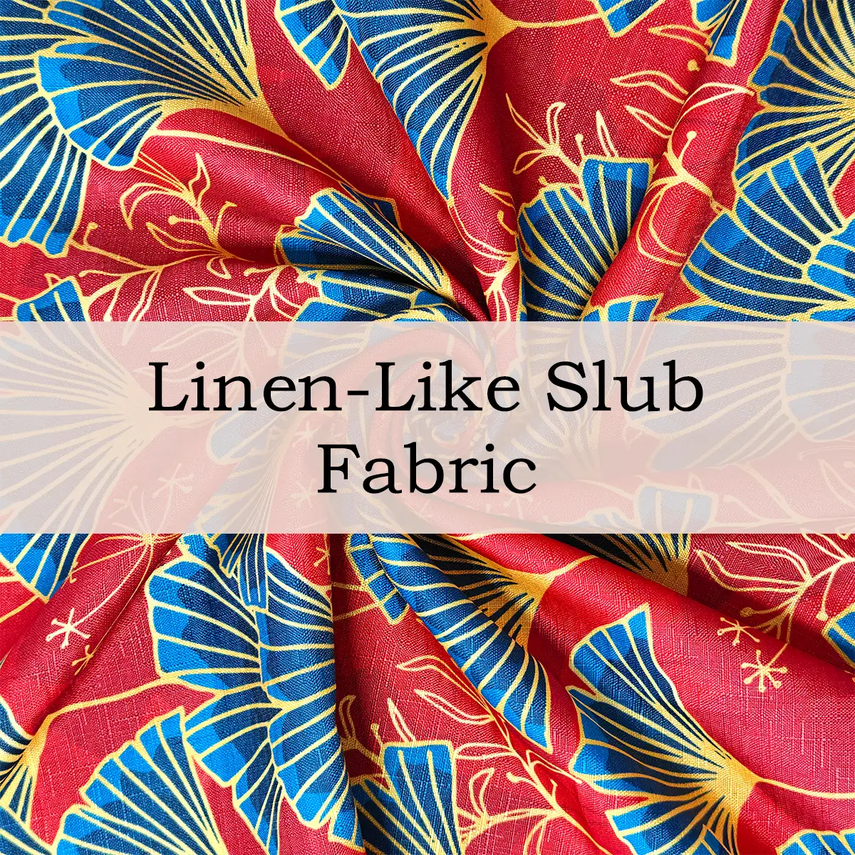 Custom Printed Linen-Like Slub Fabric – Textured, Breathable & Stylish for Personalized Apparel & Décor