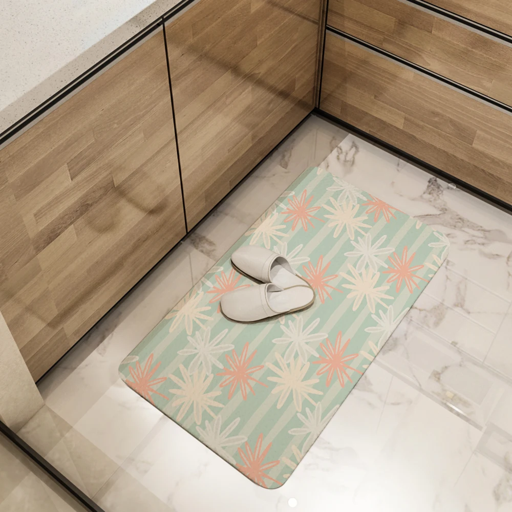 Kitchen Floor Mats – Tender Chamomile & Abstract Stripes