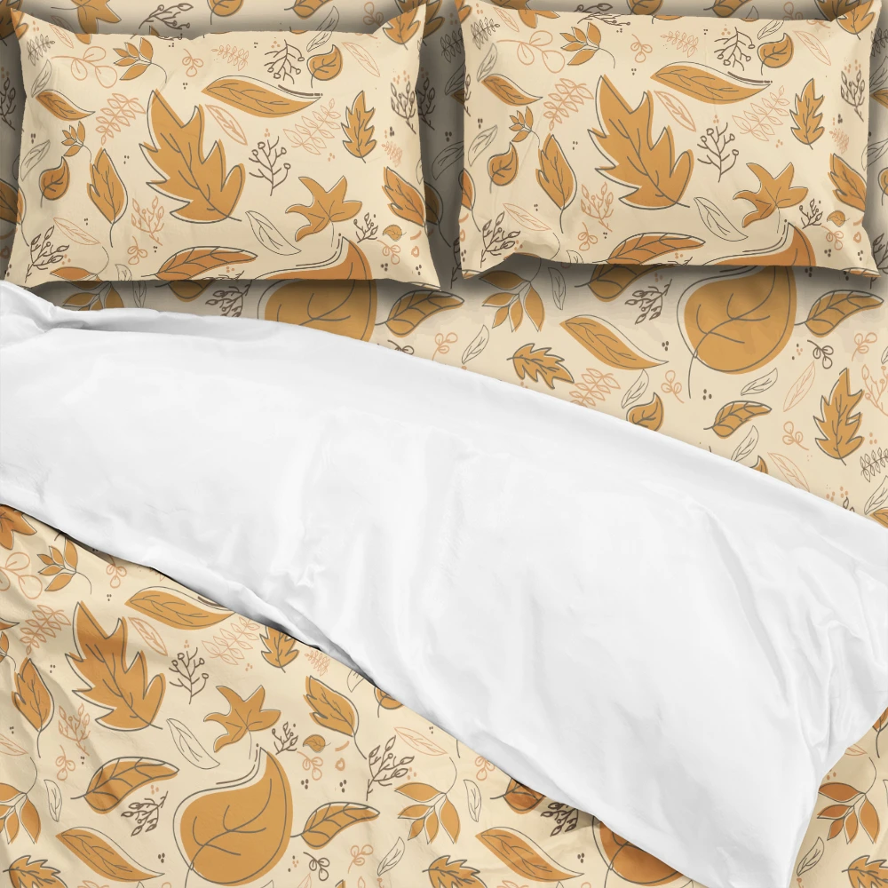 Bedding Set – Abstract Textured Autumn Leaves
