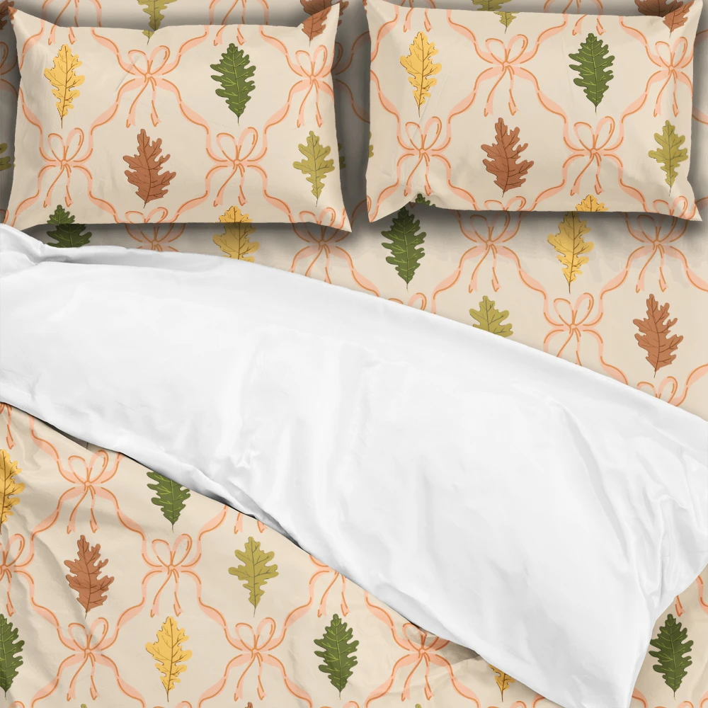 Bedding Set – Oak Leaves & Coquette Bows Damask
