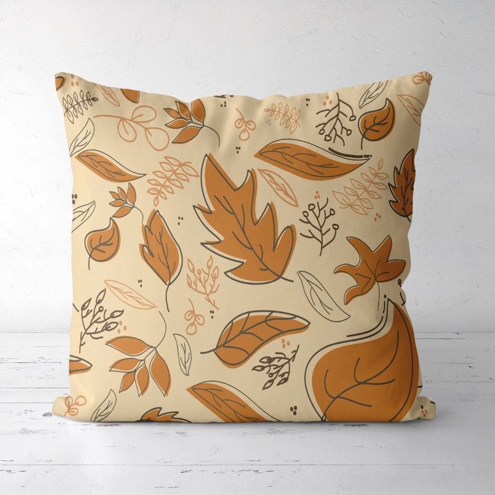 Throw Pillow – Abstract Textured Autumn Leaves