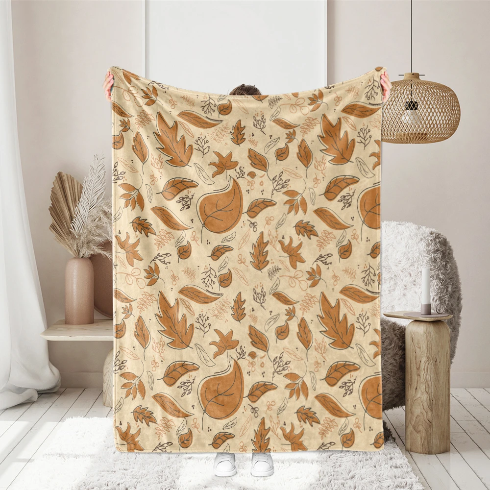 Throw Blanket – Abstract Textured Autumn Leaves