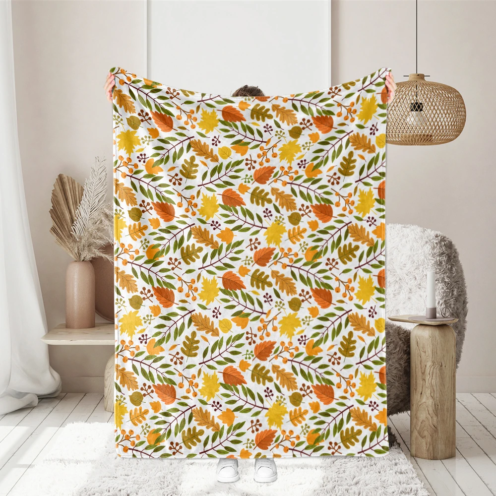 Throw Blanket – Vibrant Yellow & Orange Fall Leaves