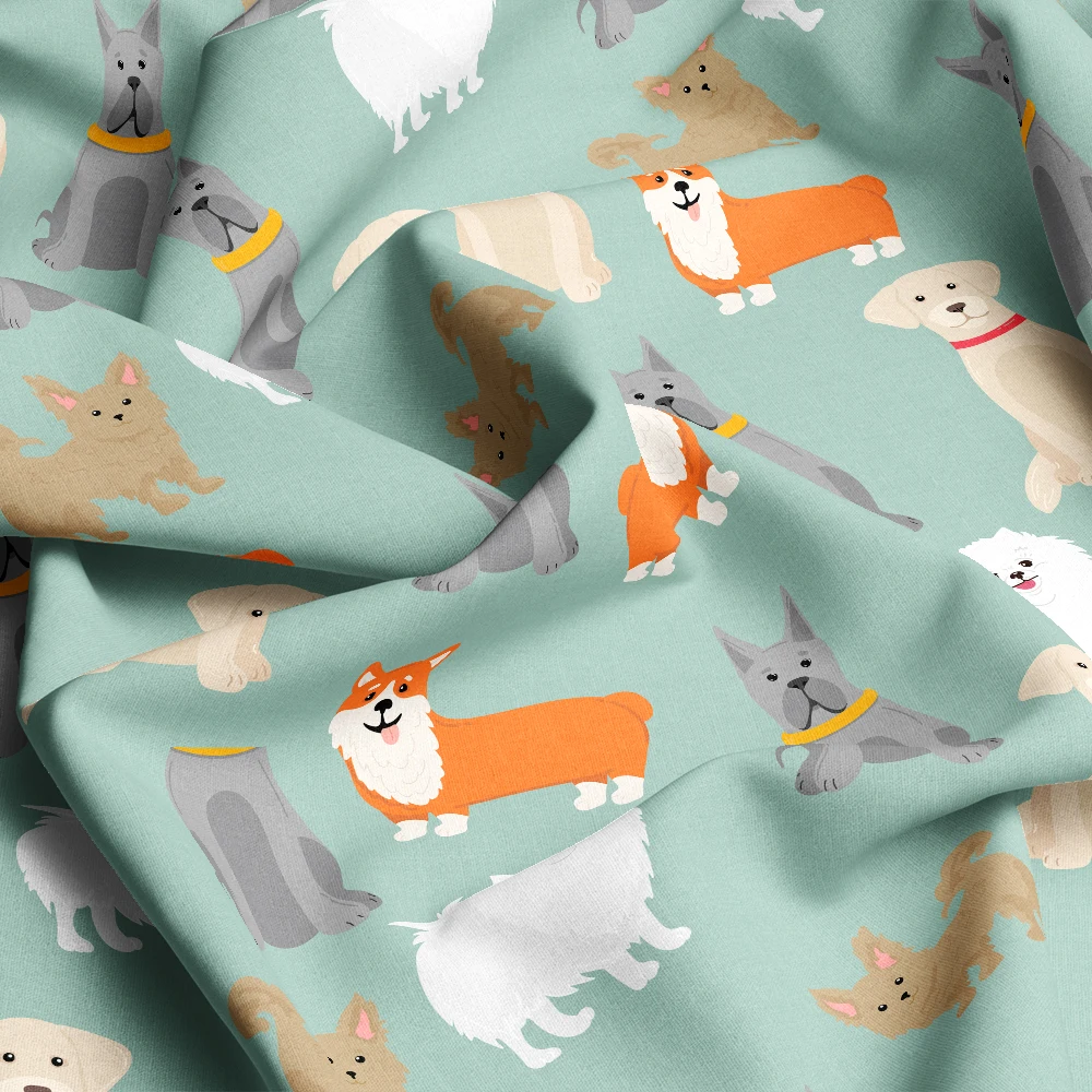Geometric Dogs & Modern Canines – Custom Print Fabrics
