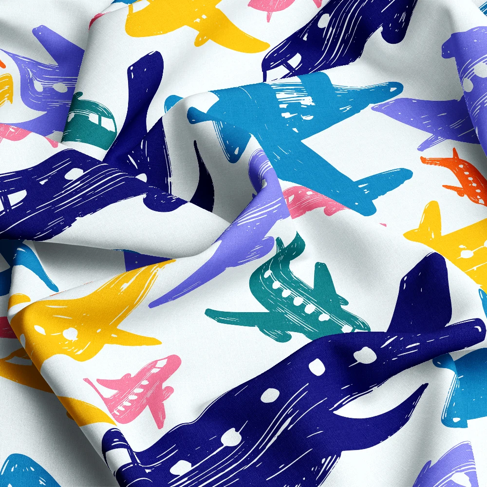 Cute Baby Airplanes & Funny Aircraft – Custom Print Fabrics