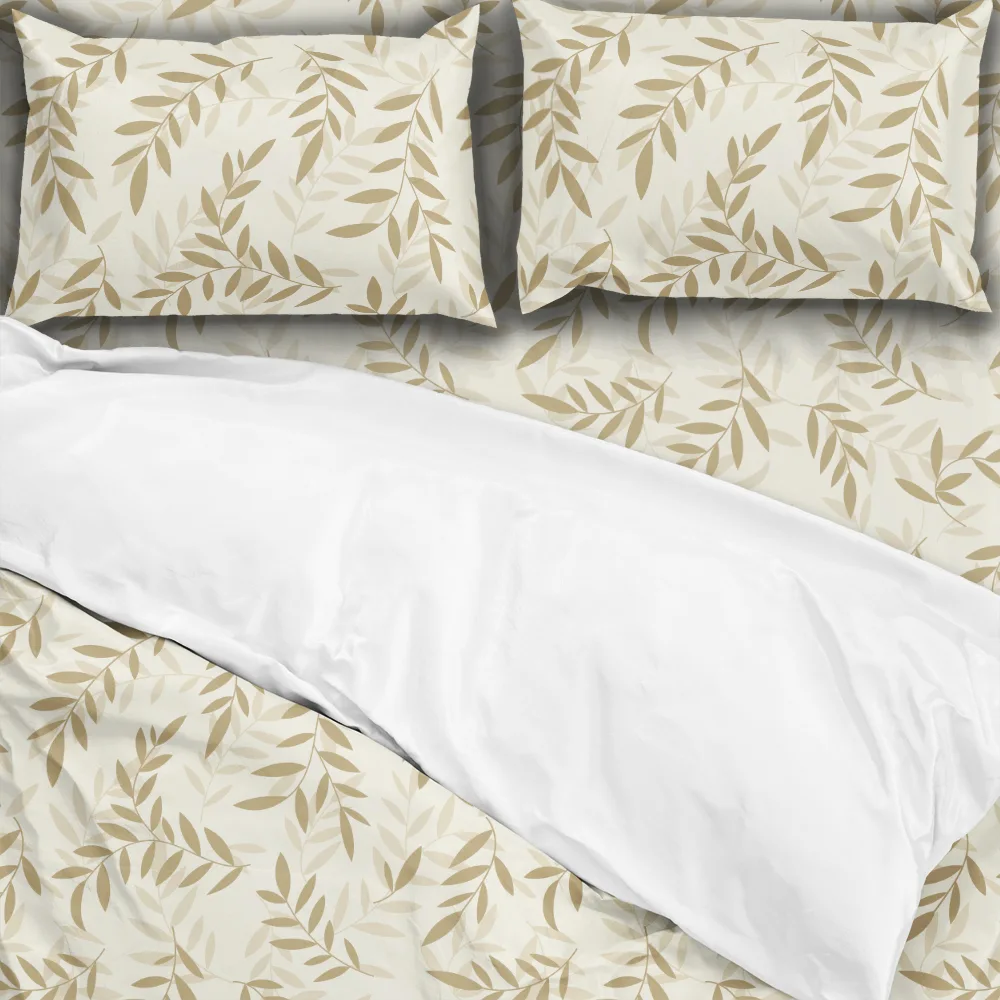 Bedding Set – Elegant Beige & Brown Botanical Branches
