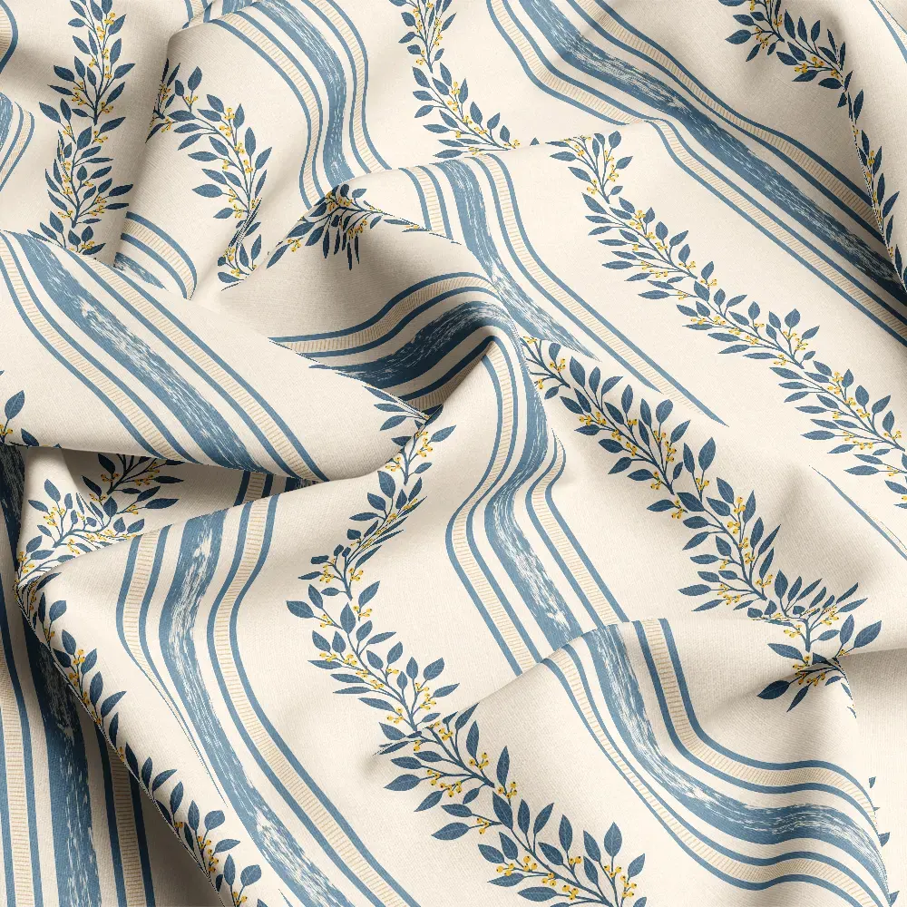 Cute Vintage Floral Stripes – Custom Print Fabrics