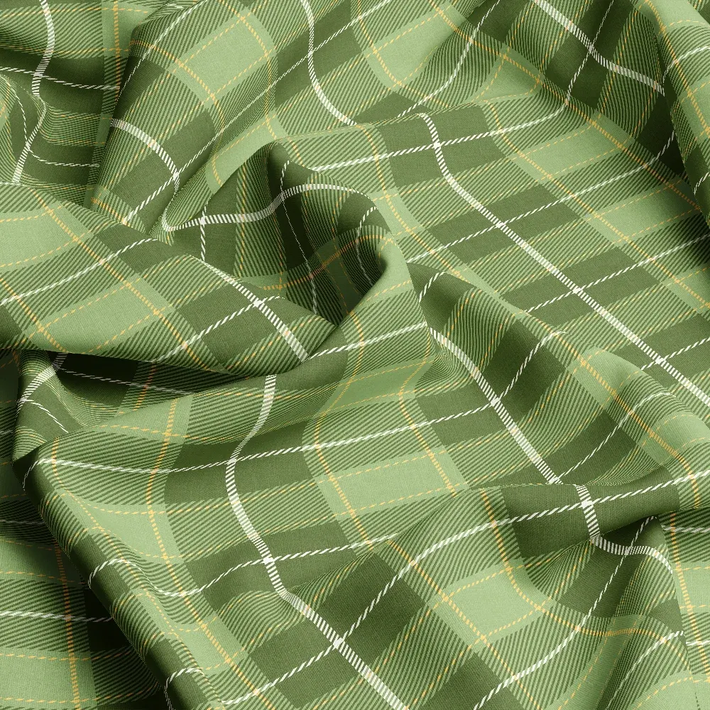 Autumn Leaves Mushrooms & Floral Checks – Custom Print Fabrics