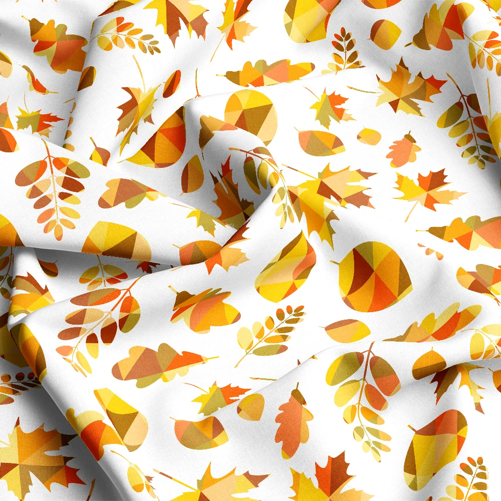 Autumn Leaves Botanical Pattern – Custom Print Fabrics