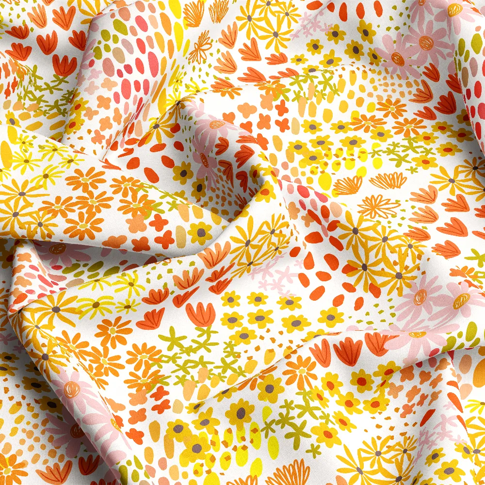 Colorful Wild Meadow Ditsy Floral – Custom Print Fabrics