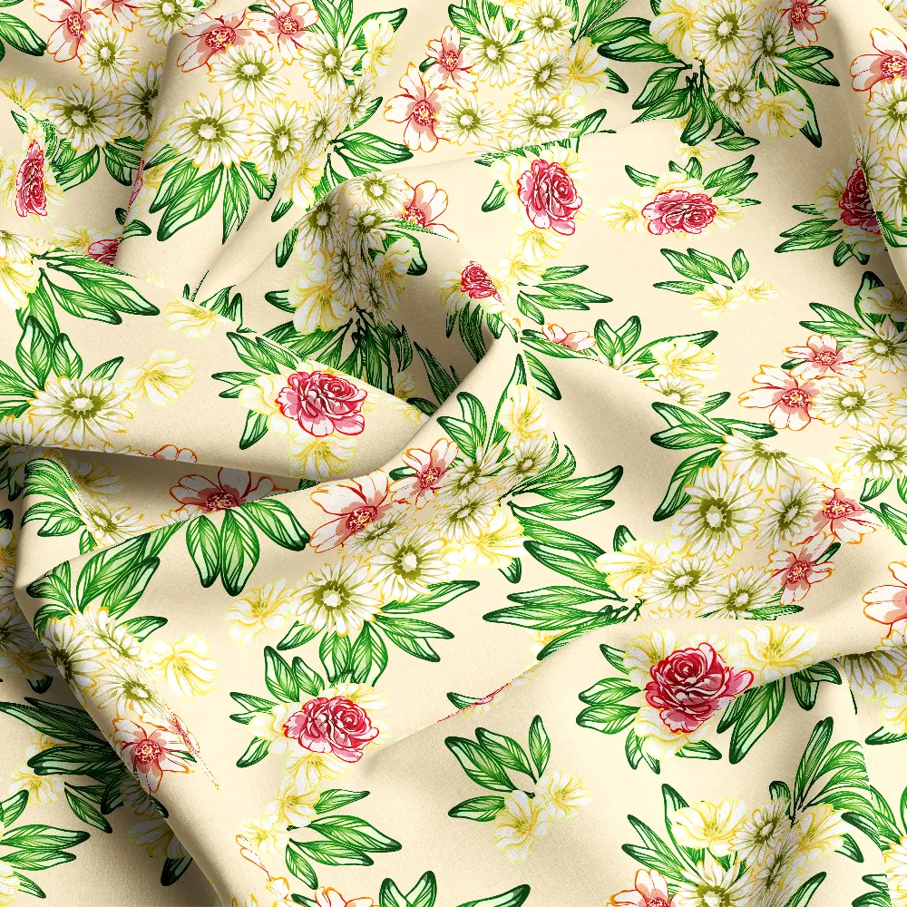 Colorful Abstract Plants & Flowers – Custom Print Fabrics