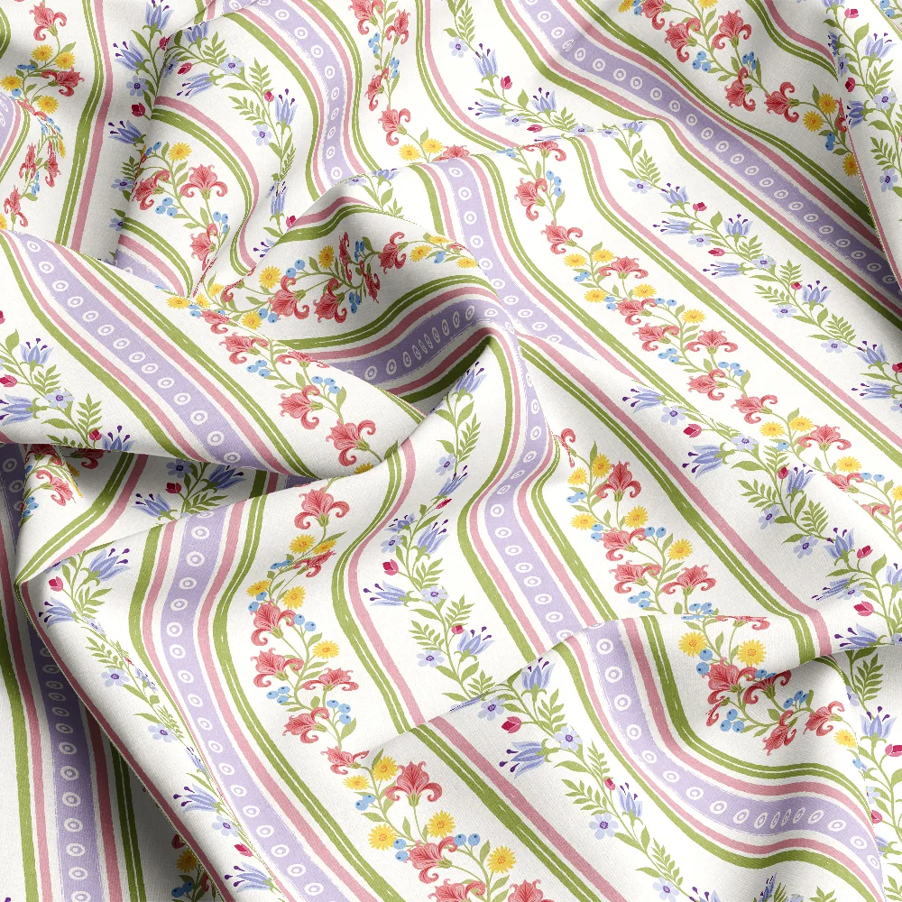 Hand-Drawn Hibiscus Silhouette – Custom Print Fabrics