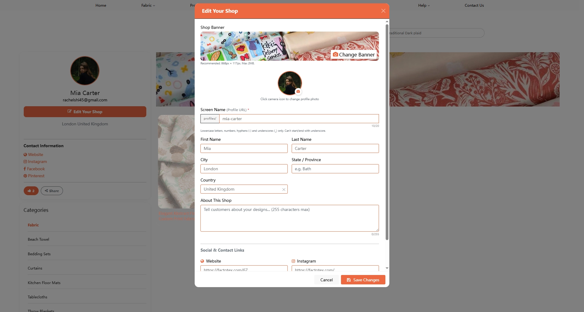 Login & Registration screen
