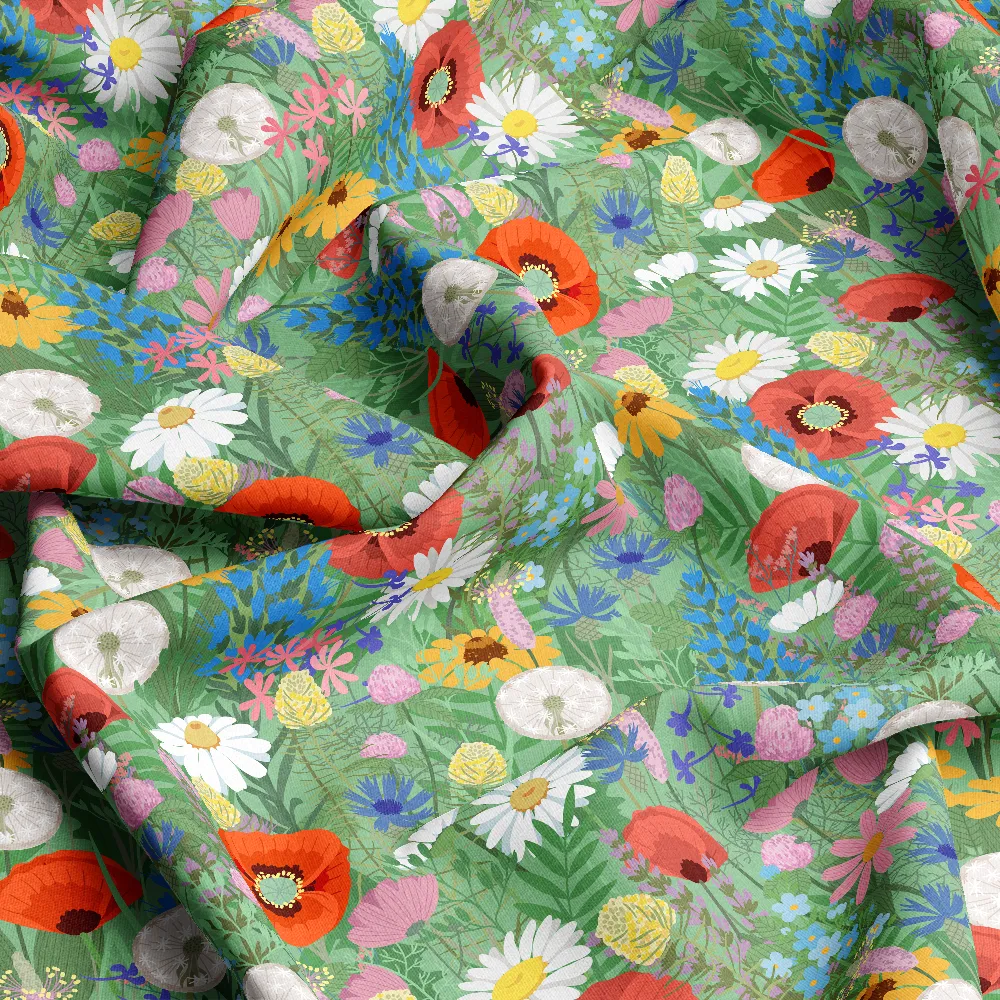 Wild Meadow Flower Pattern – Custom Print Fabrics