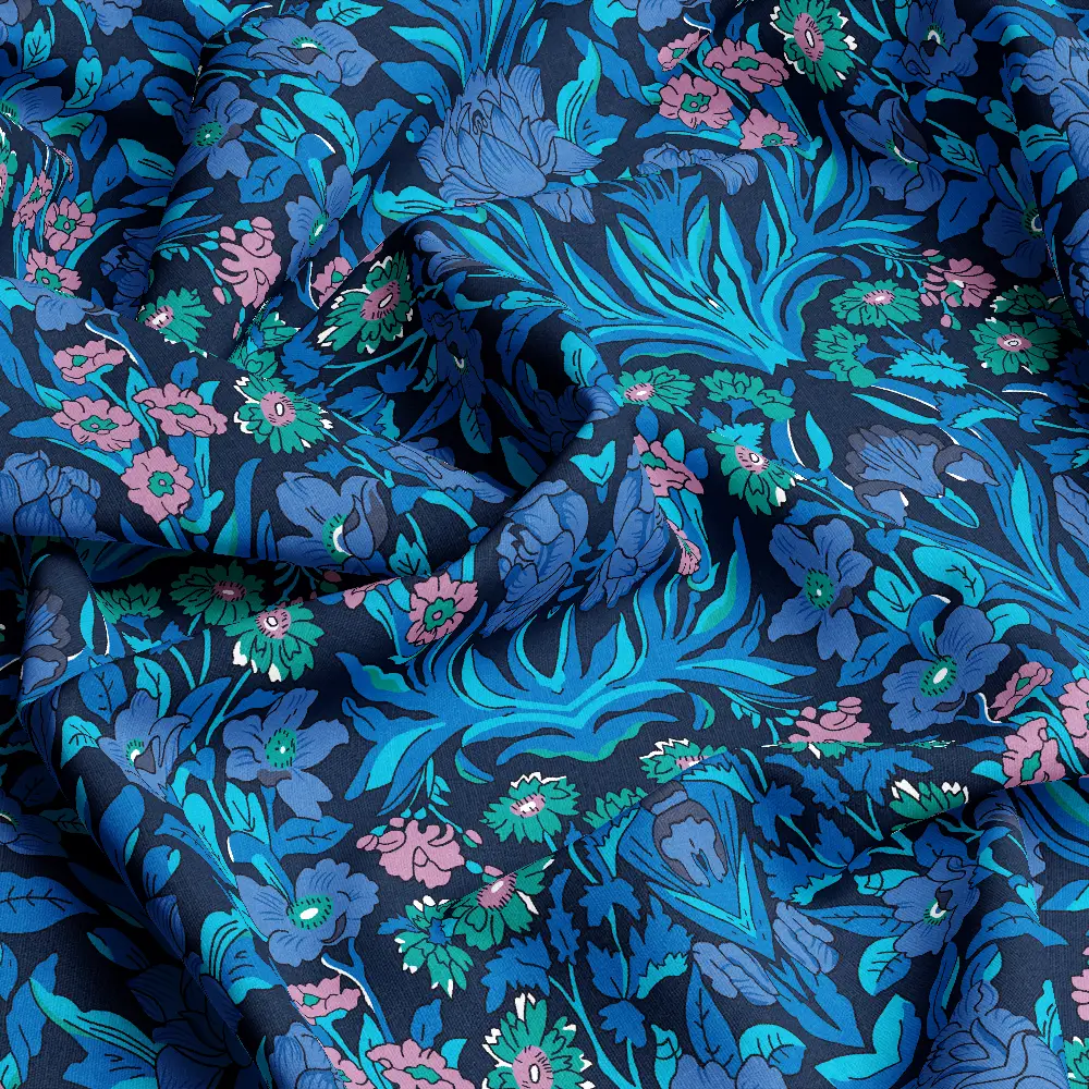 Multi Colorways Liberty Floral Seamless Pattern – Custom Print Fabrics