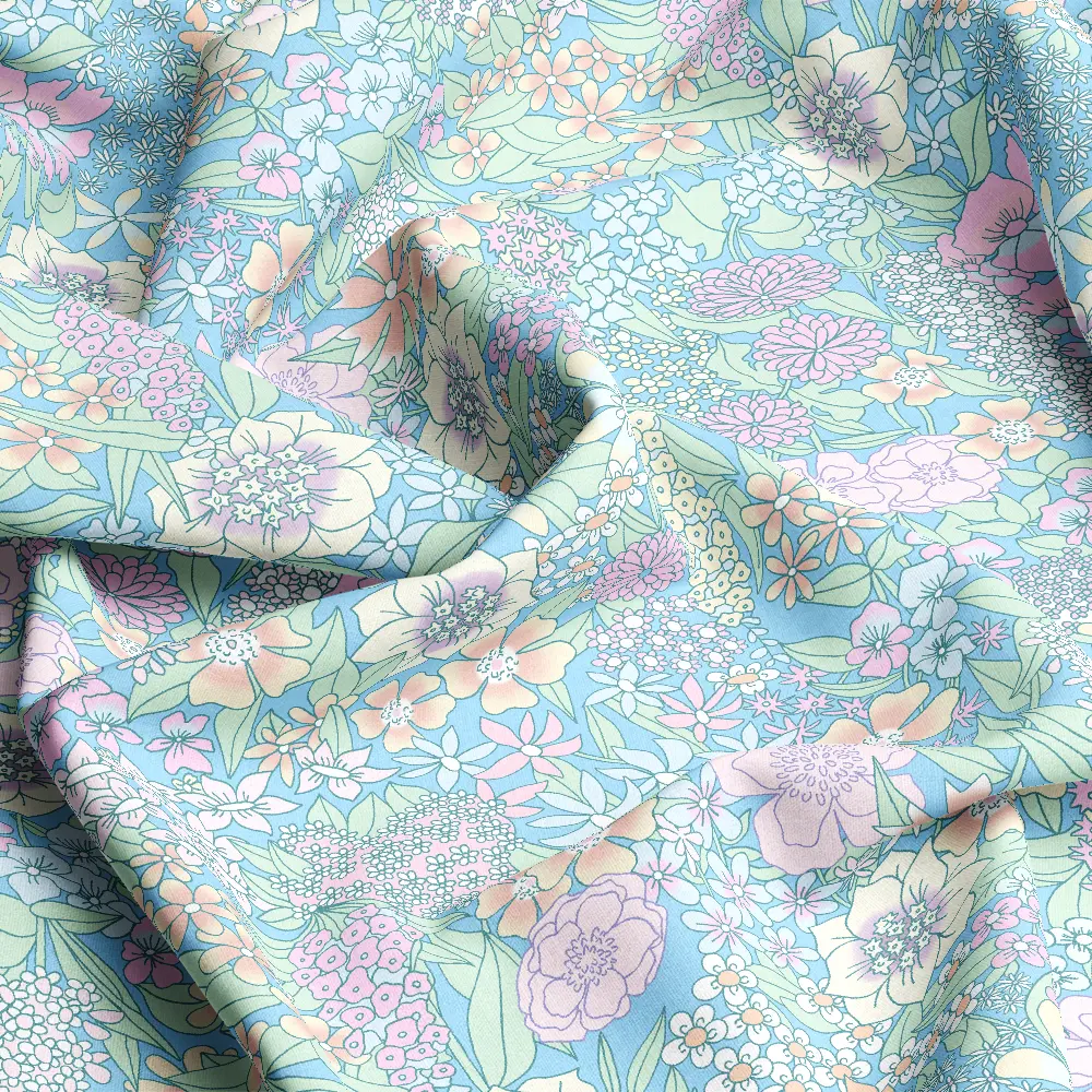 Colorful Charming Liberty Floral Pattern – Custom Print Fabrics