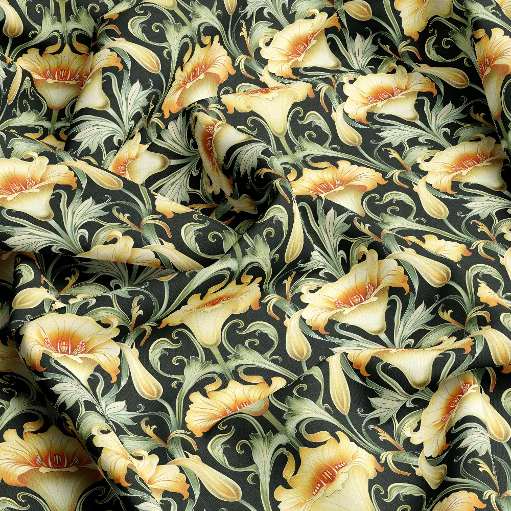 Art Nouveau Liberty Floral Pattern – Custom Print Fabrics