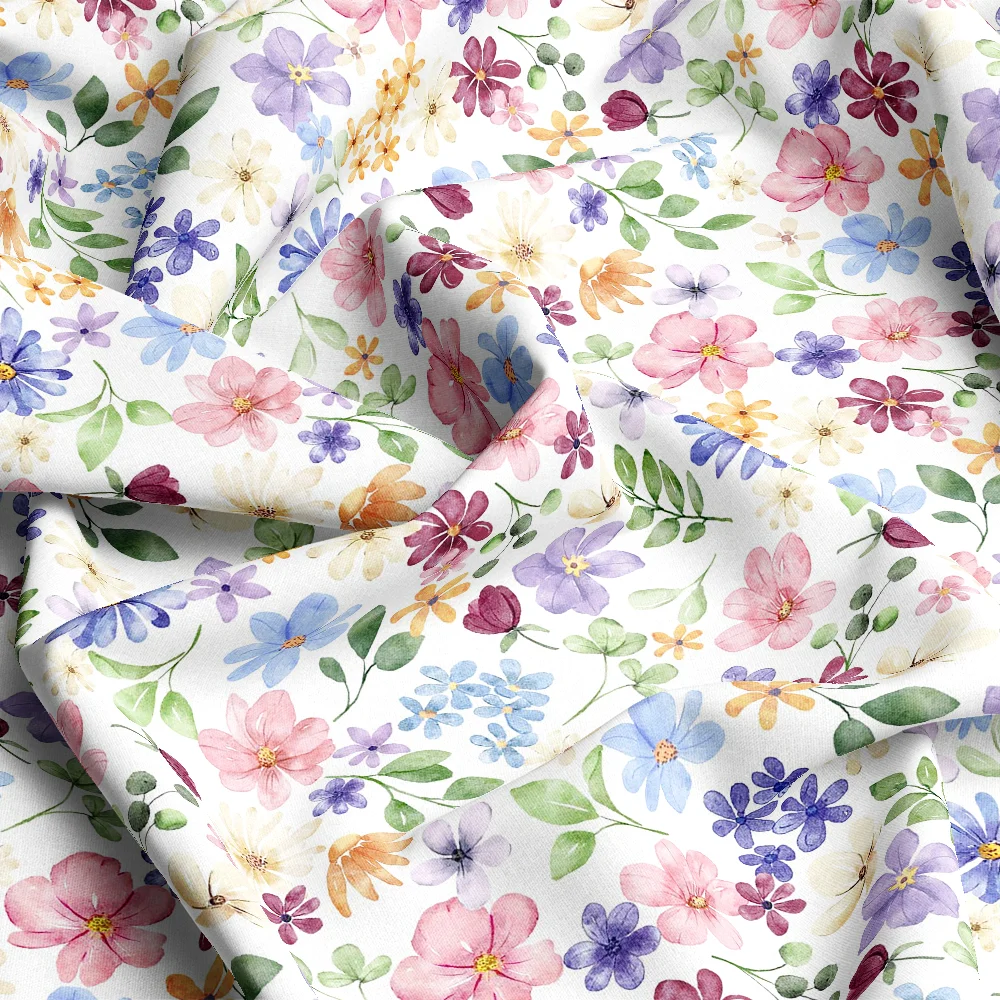 Vintage Colorful Small Floral – Custom Print Fabrics