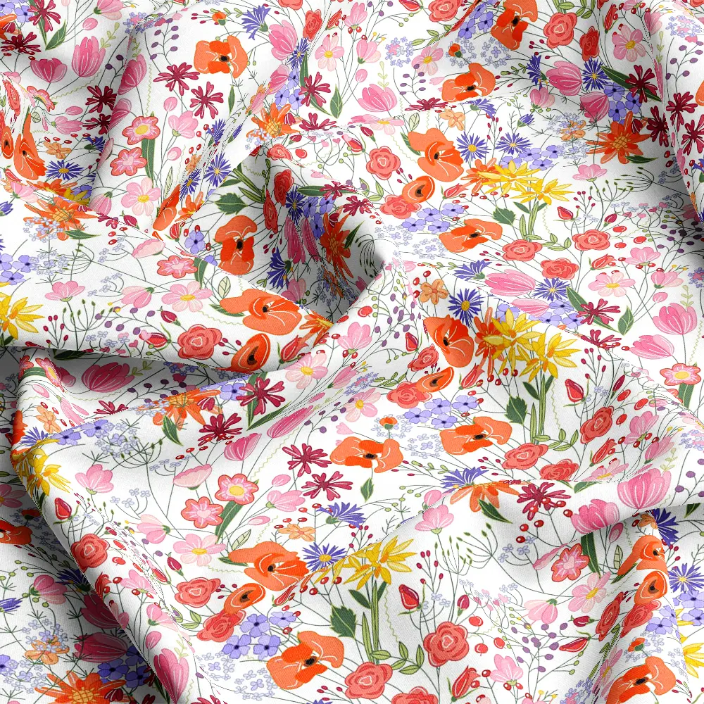 Vintage Colorful Liberty Floral – Custom Print Fabrics